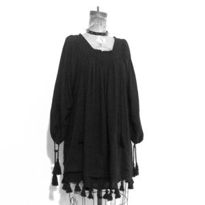 🎛Black Apiece Apart Dress - Adorable Tassels 🎛